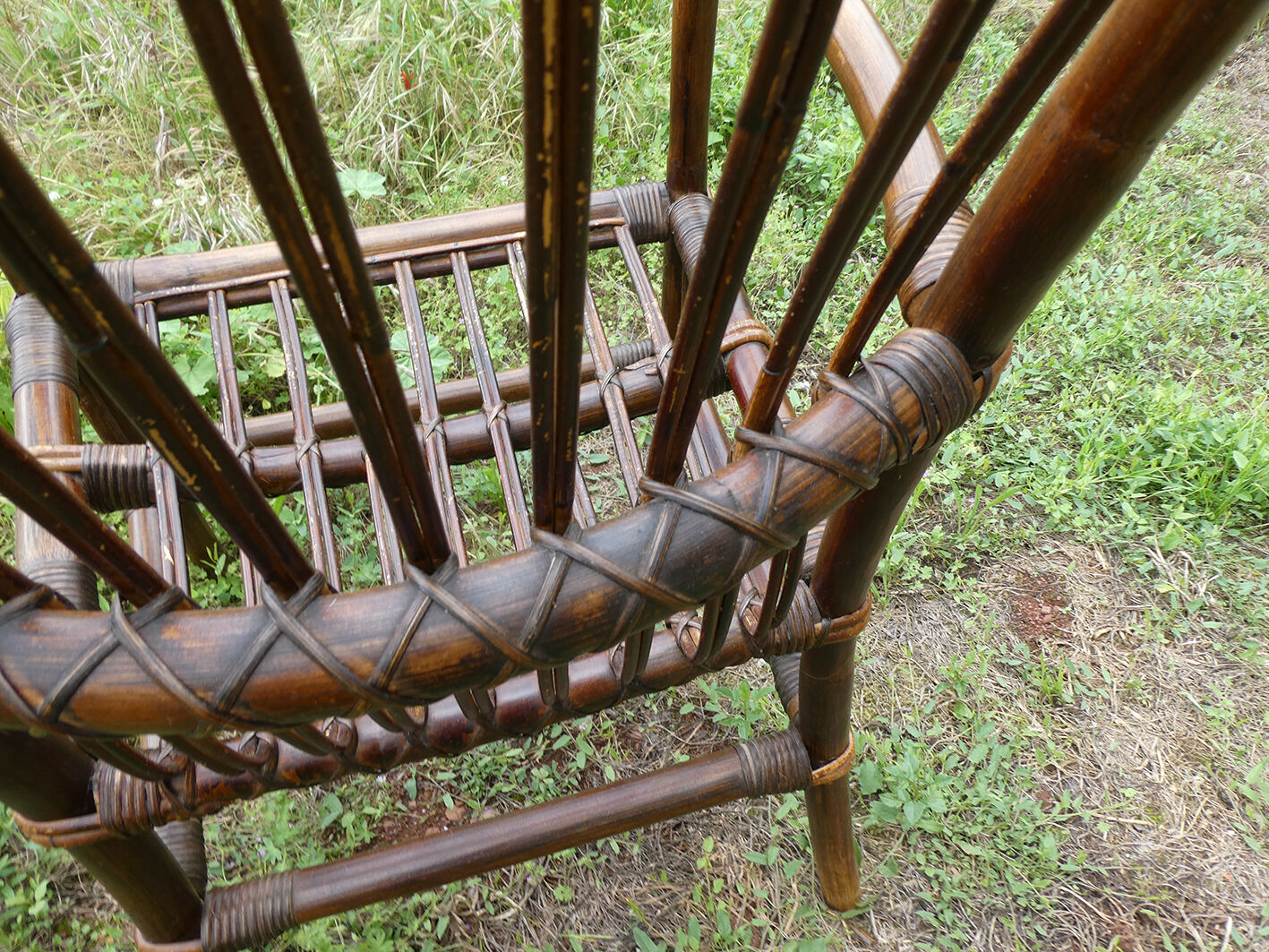 Vintage rattan and bamboo chair
