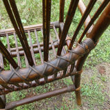 Fauteuil en rotin et bambou vintage