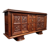 According to Charles Dudouyt: sideboard in a row in solid oak.