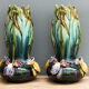 Pair of slurry vases, art nouveau