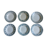 6 mismatched hollow plates Terre de fer