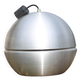 Suspension space age aluminium, lampe de plafond vintage, lampe boule