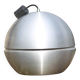 Space age aluminum pendant light, vintage ceiling lamp, ball lamp