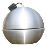 Suspension space age aluminium, lampe de plafond vintage, lampe boule