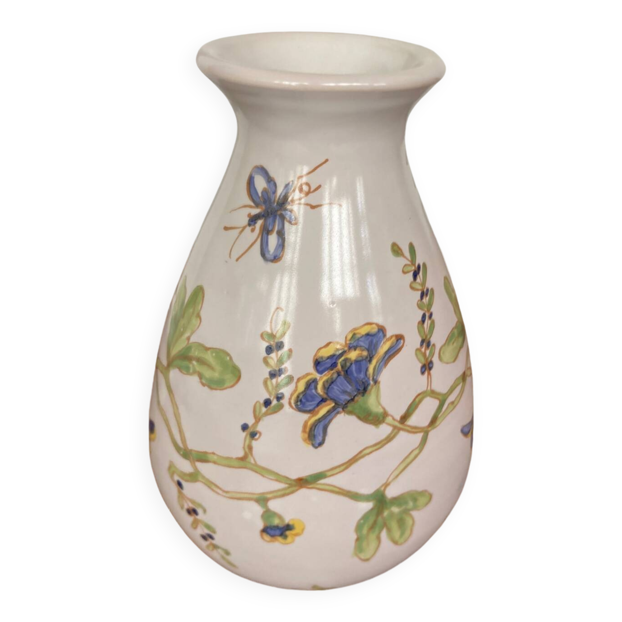 Hand painted ceramic vase