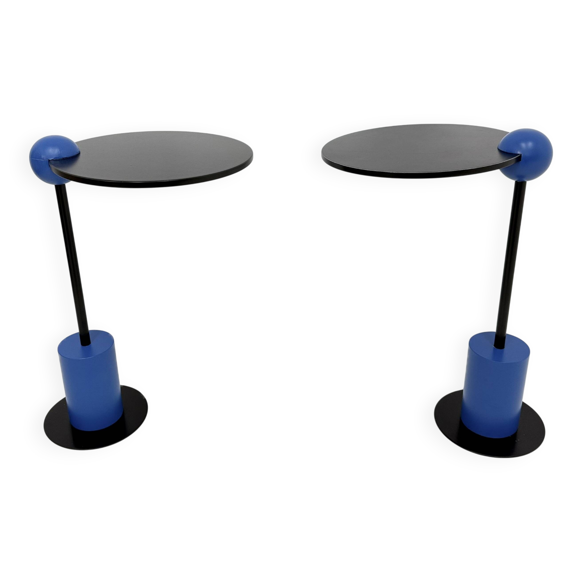 Pair of side table Edward Geluk for Arco – 1980’s ‘Piccolo’ postmodern Memp