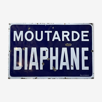 Diaphane Mustard enamel plate