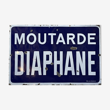 Plaque émaillée Moutarde Diaphane