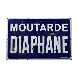 Plaque émaillée Moutarde Diaphane