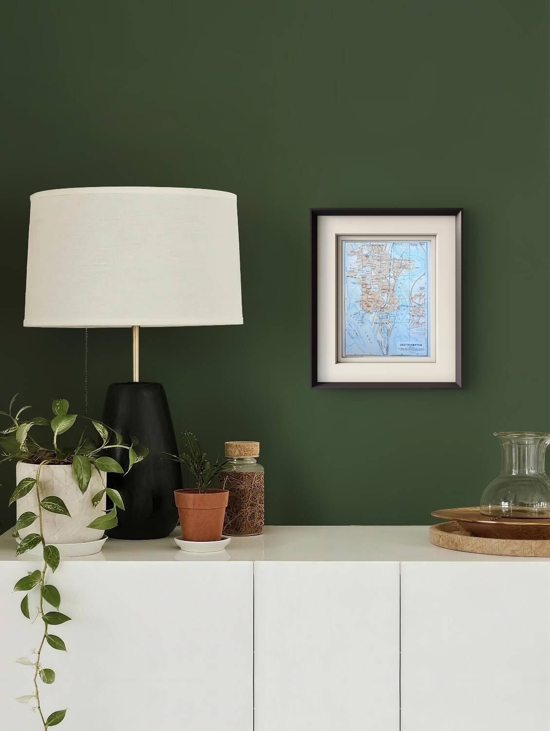 Southampton, England, original map printed in 1913.