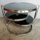 1970 design coffee table with 3 trays