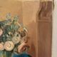 Still life, flowers and figurine, oil on canvas signed Dardaillon.