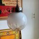 Suspension vintage en verre opalin soufflé – style Murano