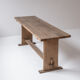 Rustic side table in elm from France, designed and handmade in the 1950s.