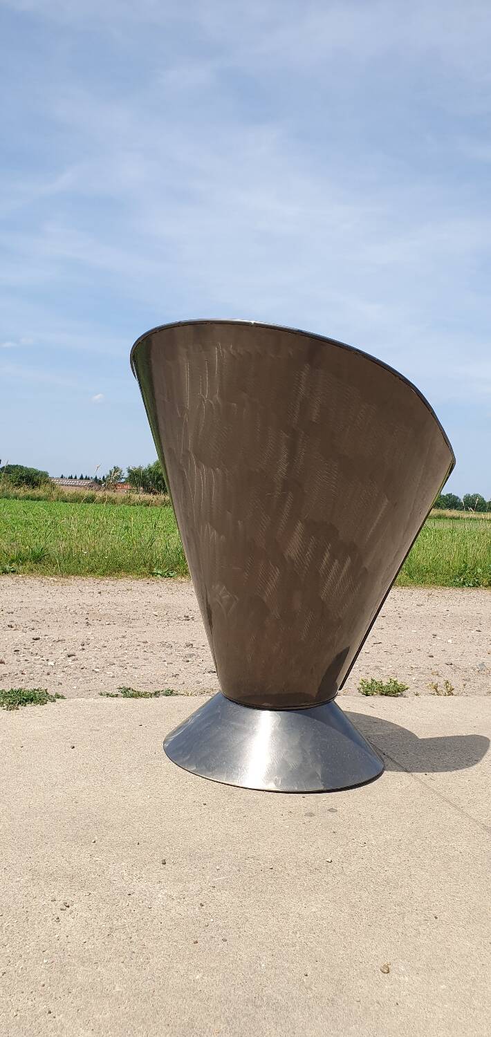 Vintage metal cone chair industrial