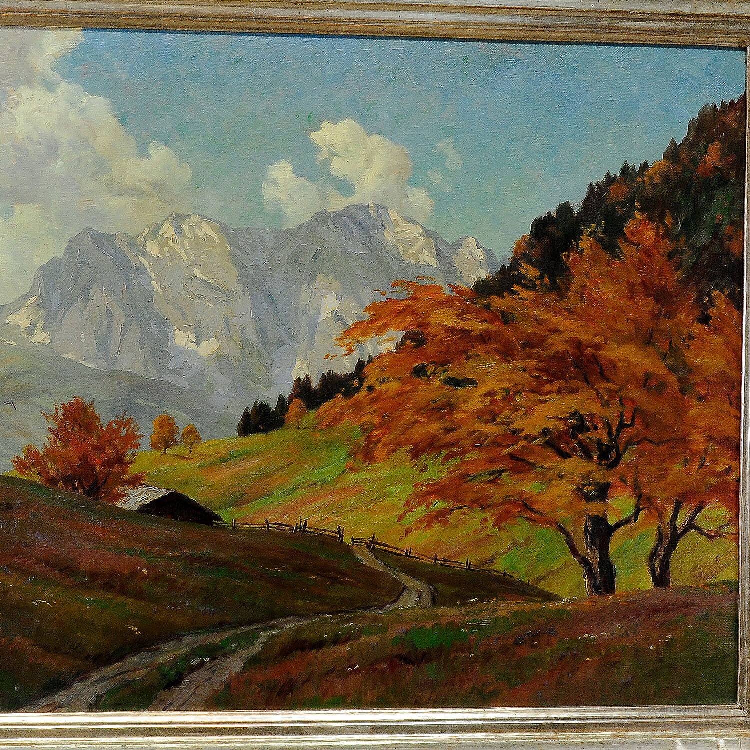 Erwin Kettemann landscape in the Tyrolean Alps, oil on canvas around 1930