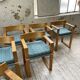 Set de 6 chaises chêne accoudoirs Ate Van Apeldoorn
