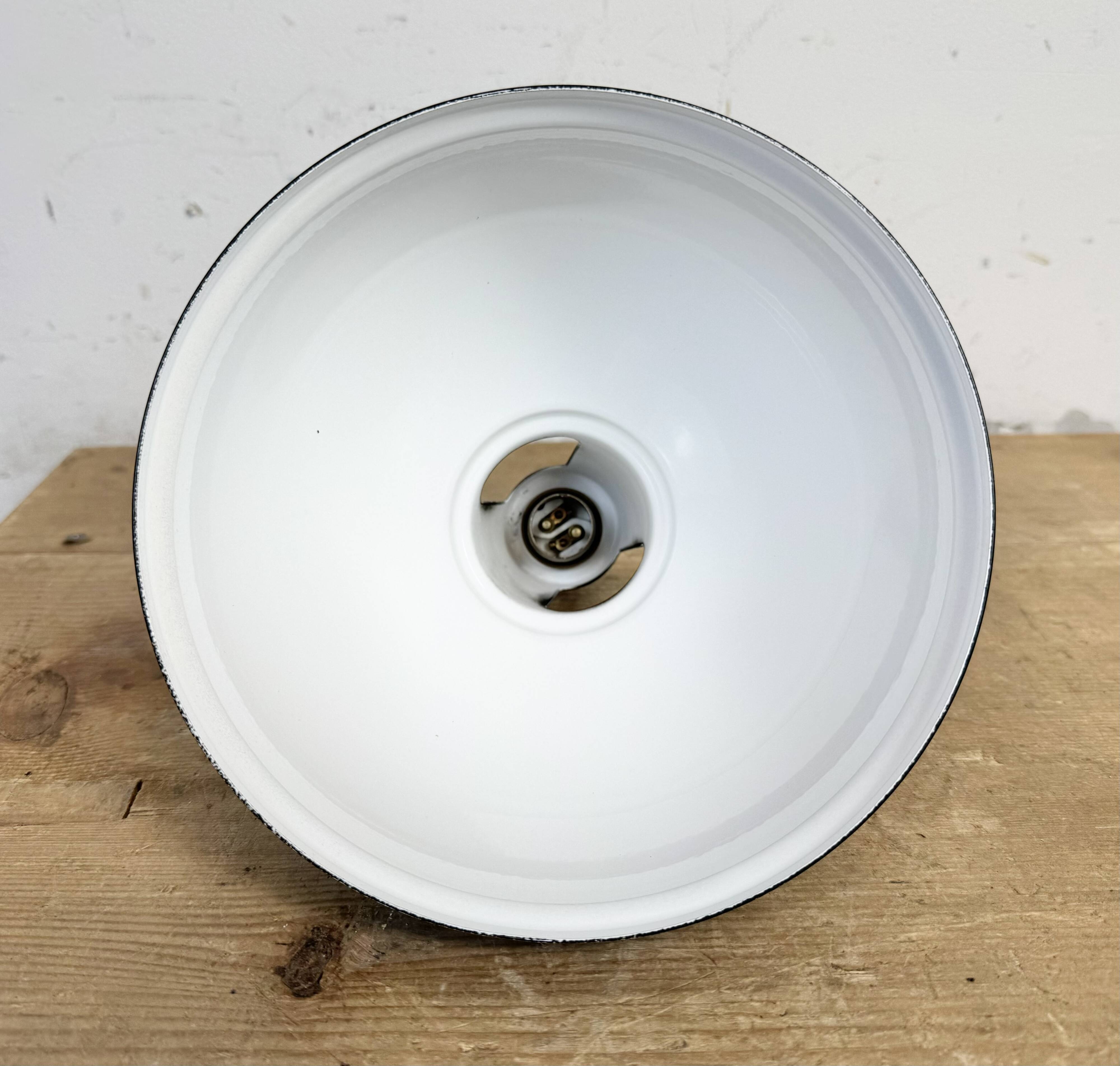 Vintage Industrial Black Painted Pendant Lamp