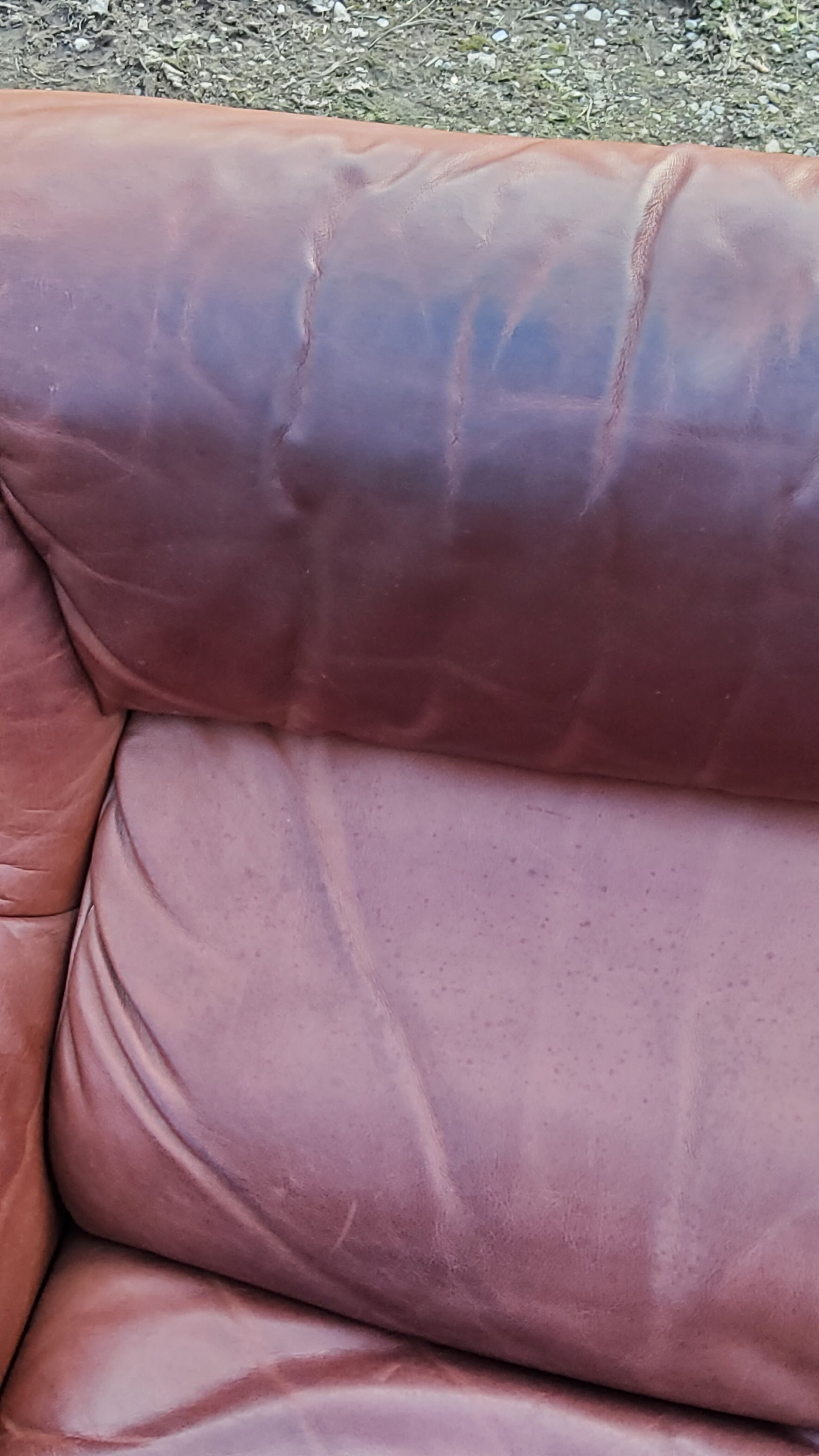 Pair of armchairs and De Sede sofa in cognac leather from the 70s/80s