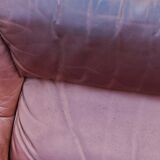 Pair of armchairs and De Sede sofa in cognac leather from the 70s/80s