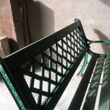 Old cast iron and wood garden bench