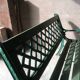 Old cast iron and wood garden bench