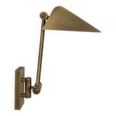 Applique vintage orientable, laiton brossé, France, 1970