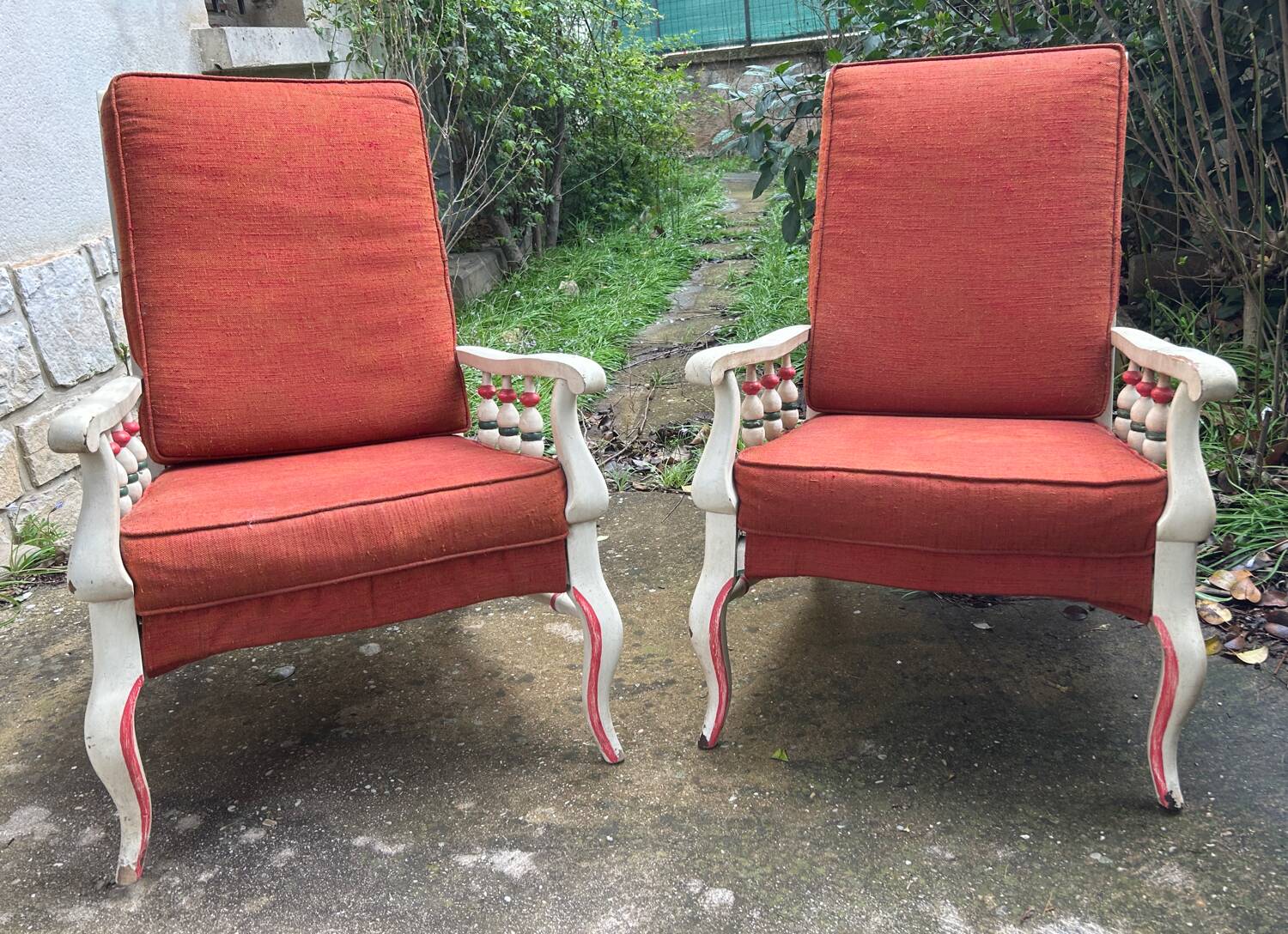 Pair of antique armchairs
