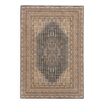 Black and beige Persian rug