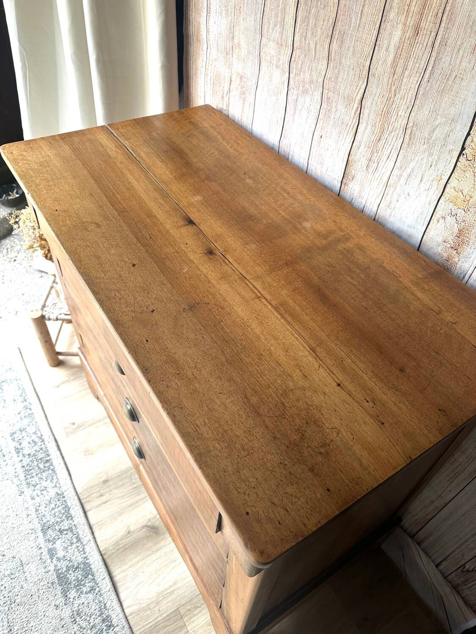 Rustic solid wood chest of drawers