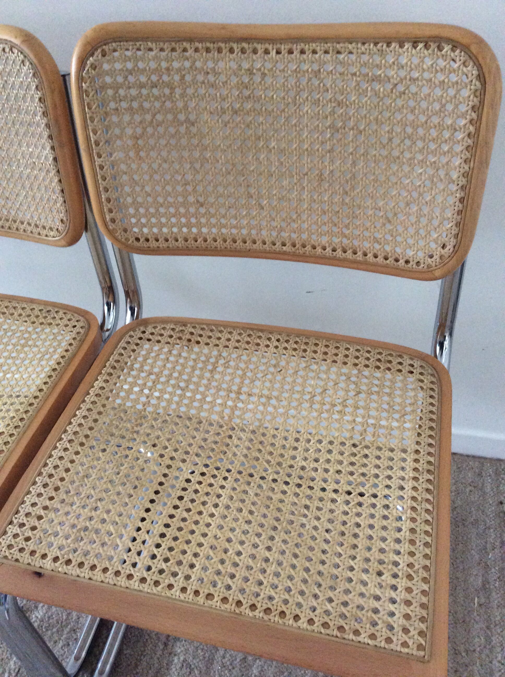 Pair of Marcel Breuer Cesca B32 chairs