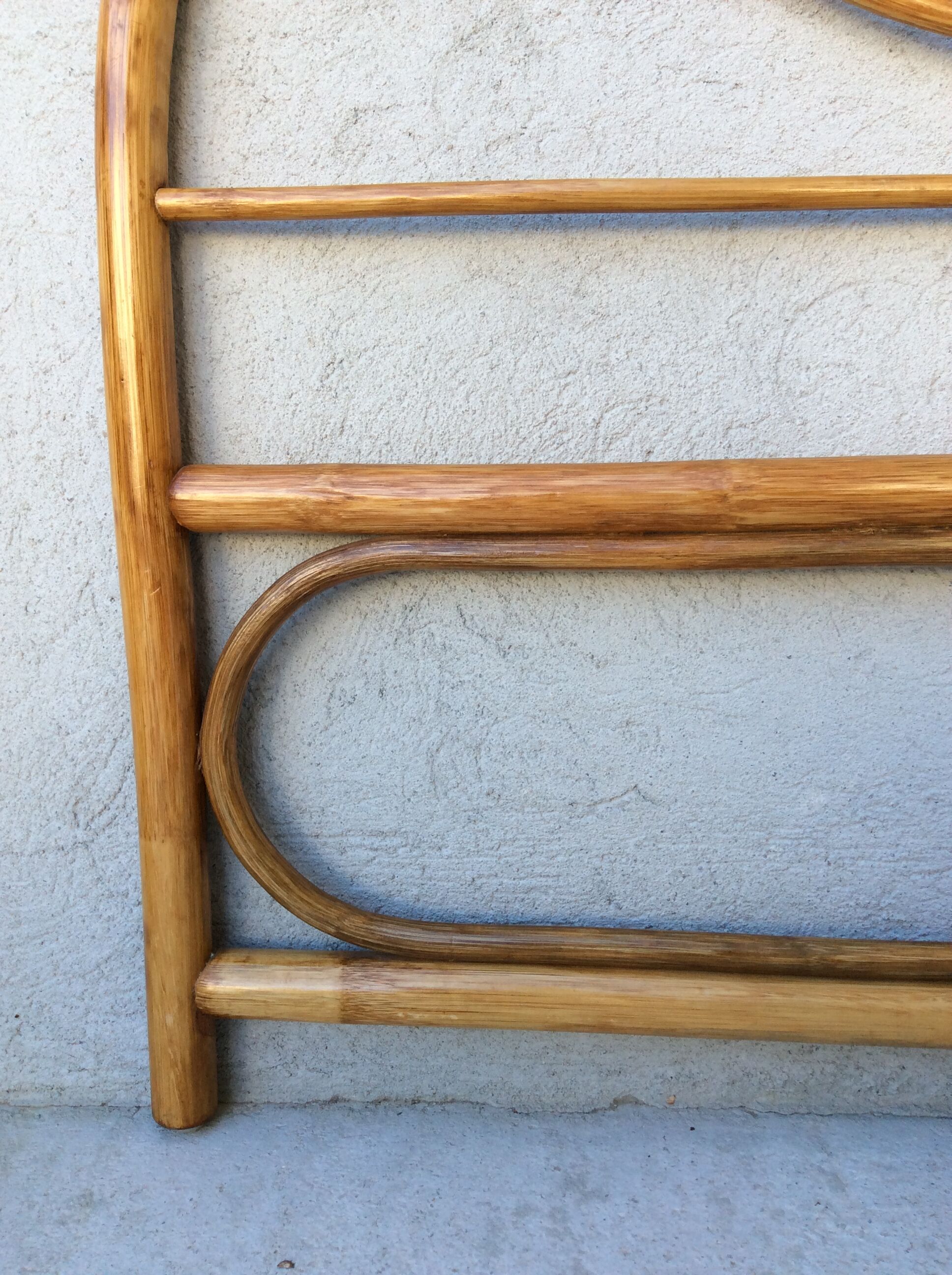 Vintage rattan bamboo headboard