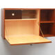 1960s floating wall secretary in teak