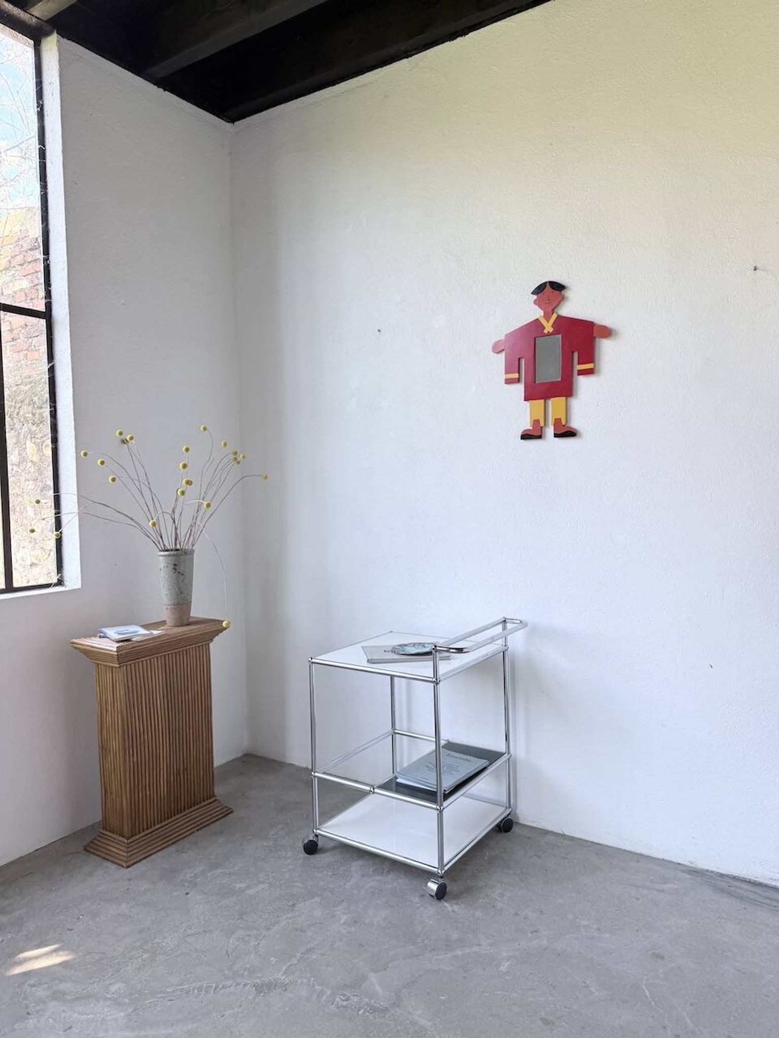 Child's character painted wooden mirror