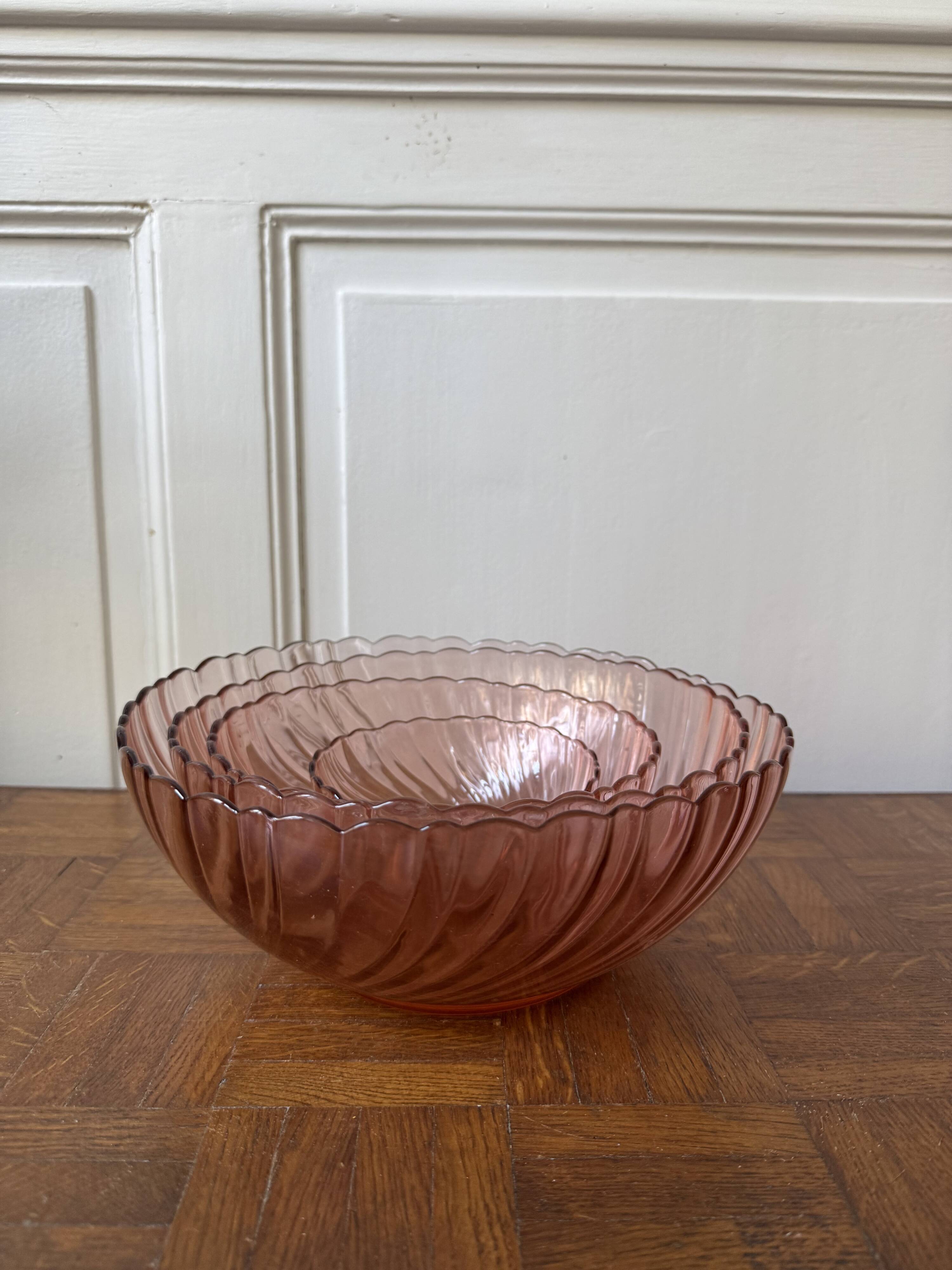 Set of 4 bowls in rosaline.