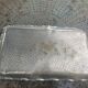 Large rectangular tray in vintage, artisanal and oriental hammered metal