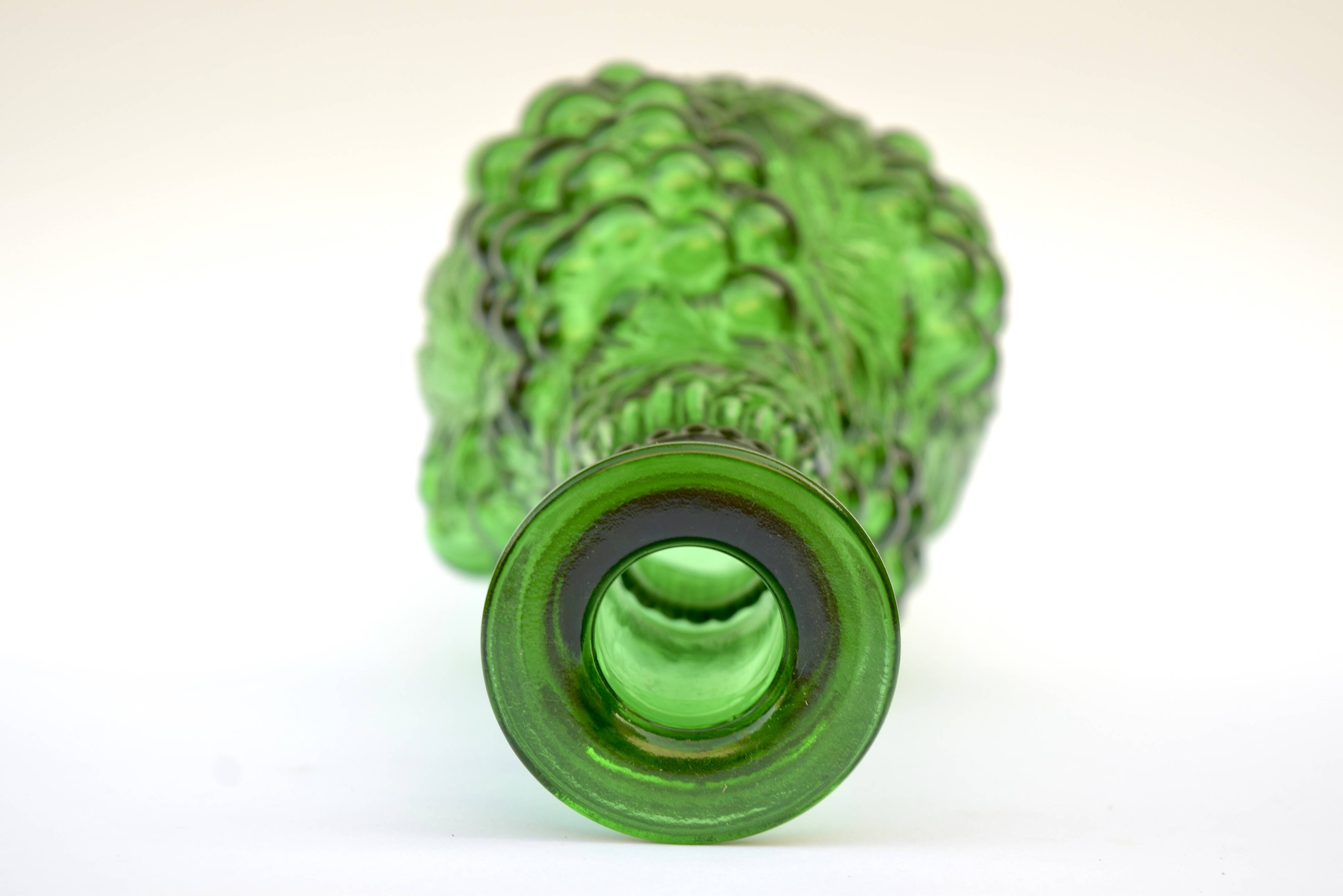 Empoli Génie green glass carafe - Made in Italy - 1960s