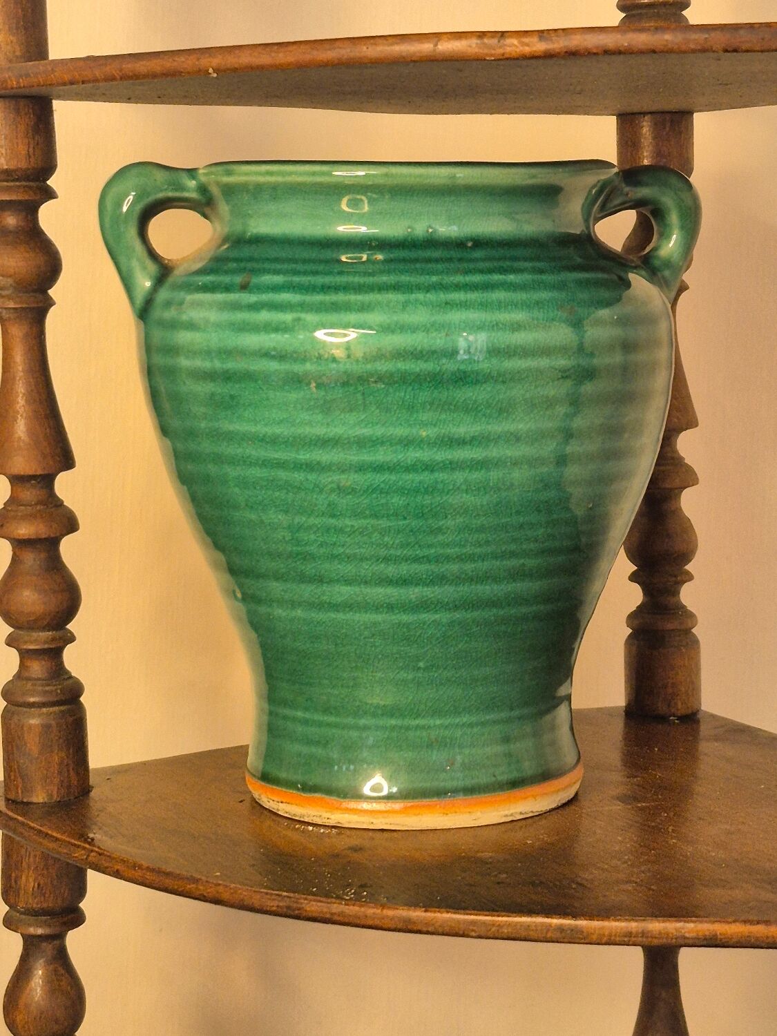 Vintage green vase
