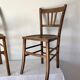 Set of 5 beech wood bistro chairs from the 1950s