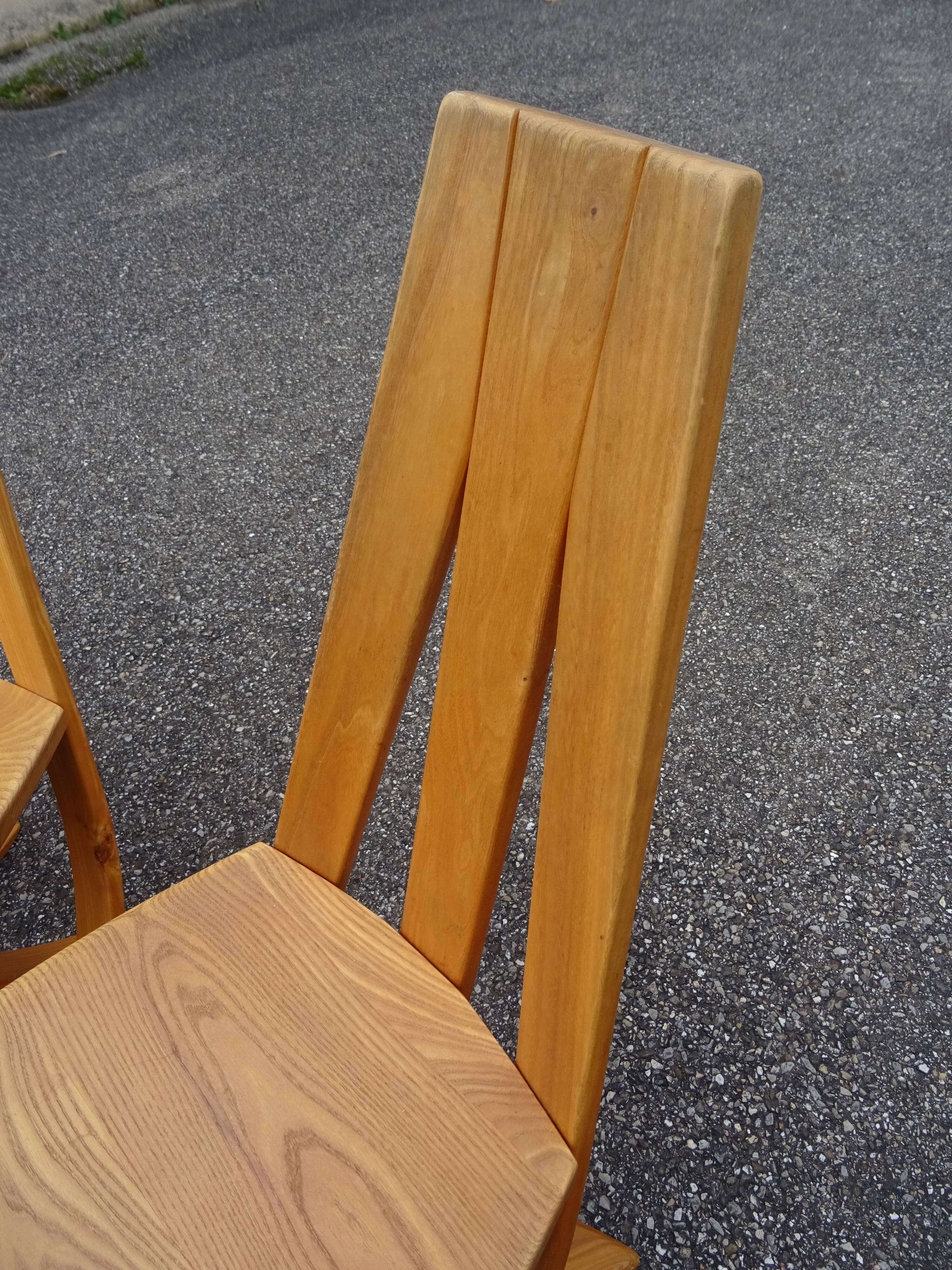 Set of 5 Epona chairs designed by Francis Taglian, France, 1980s.