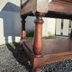 Antique solid wood side table with drawer