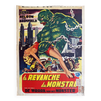 Affiche cinéma originale "La Revanche de la créature" Jack Arnold 37x50cm 1955