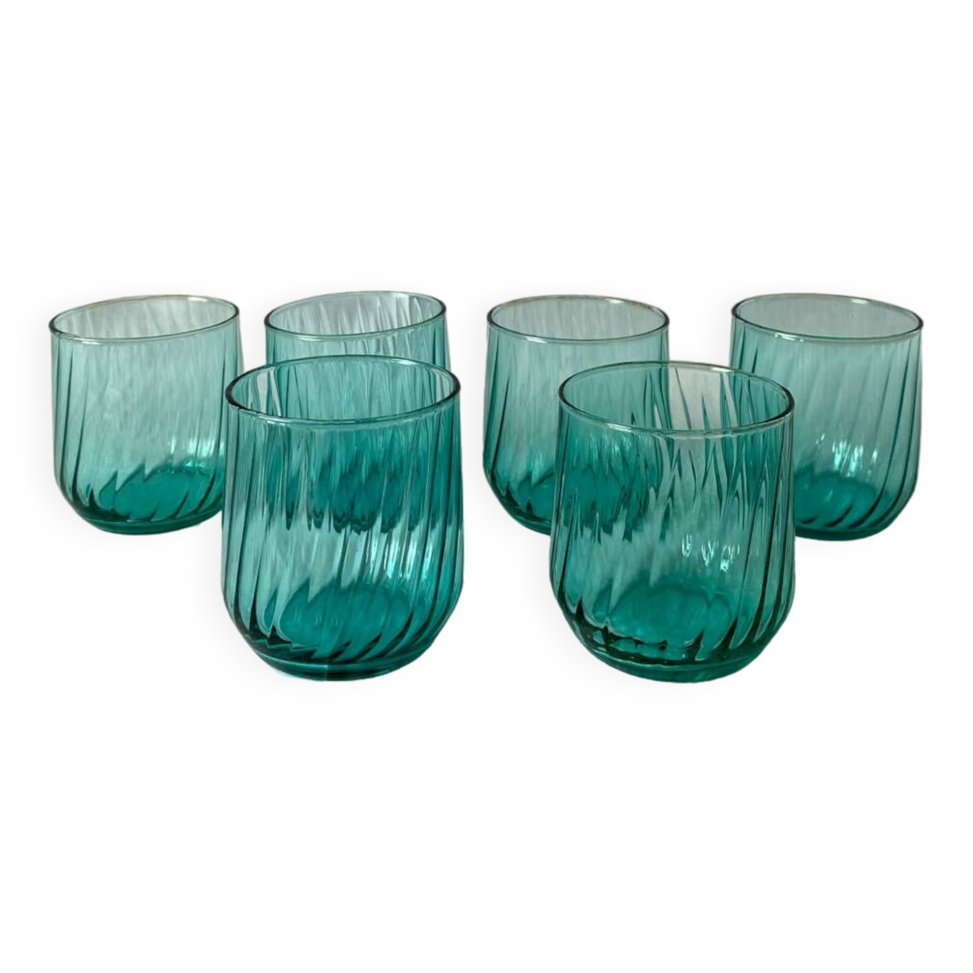 Small turquoise glasses