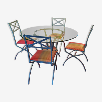 Table et ses 4 chaises de Pierre Vandel
