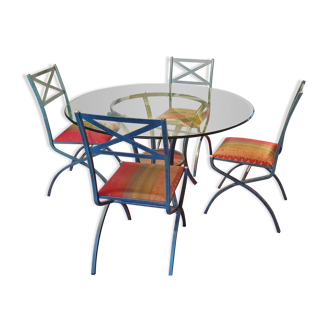 Table et ses 4 chaises de Pierre Vandel