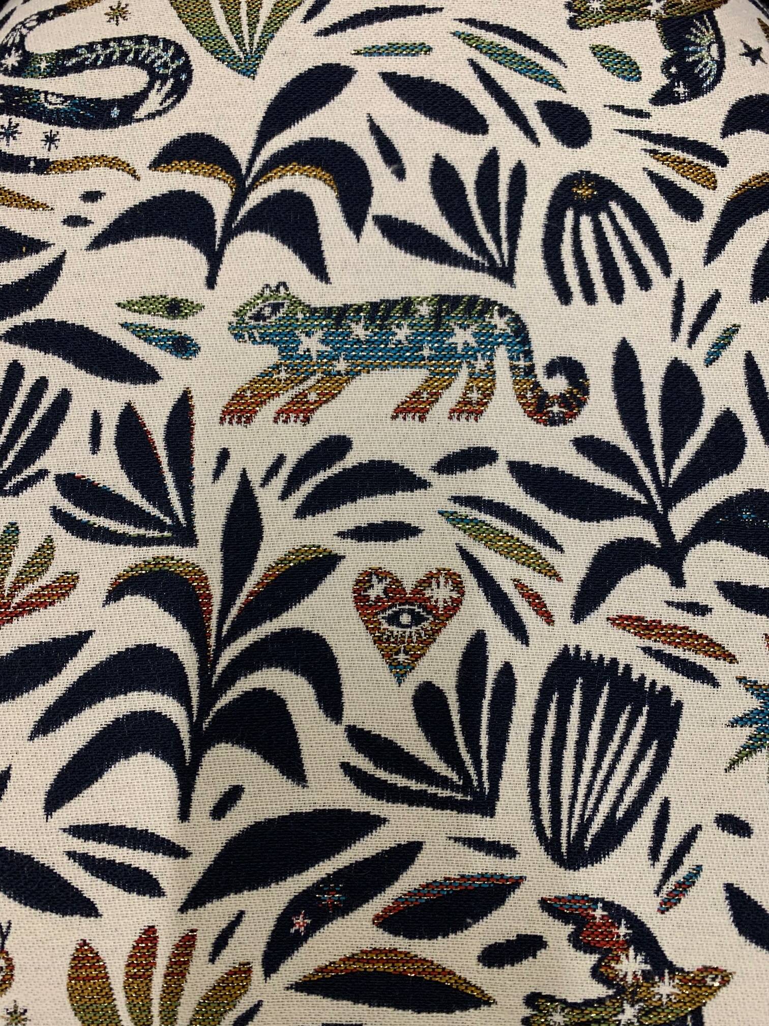 Set of 4 vintage wooden and fabric chairs, 1970