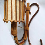 Vintage rattan wall lamp