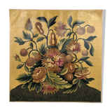 Aubusson tapestry cardboard. Bouquet of Louis XIII-style flowers