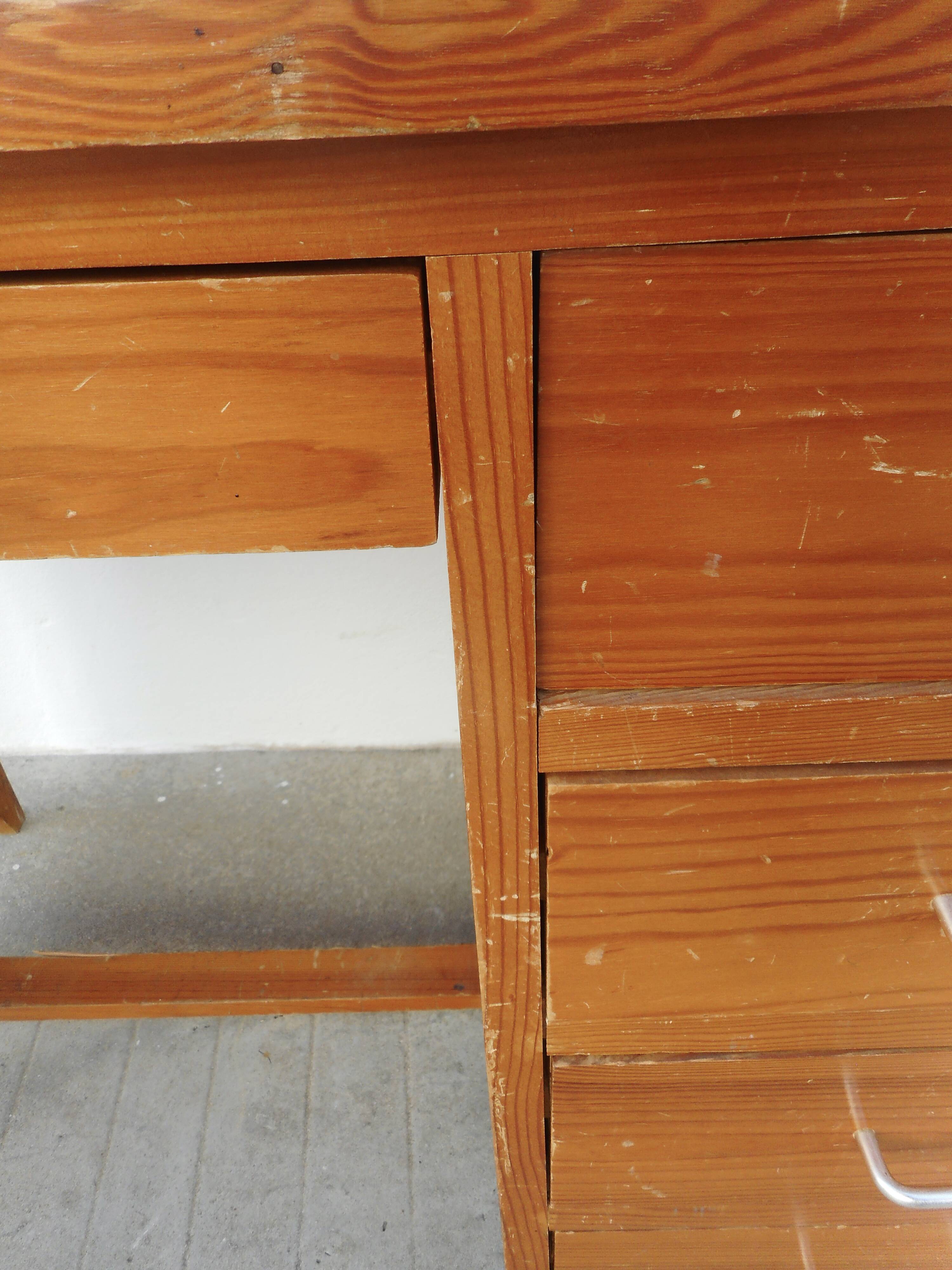1960s desk in light wood