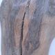 Brutalist solid patinated wood lamp foot
